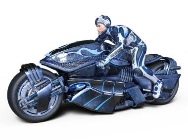 3d cg işleme bir süper kahraman binici