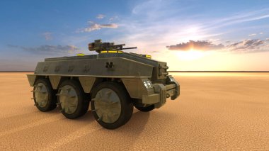 zırhlı araç 3d cg render