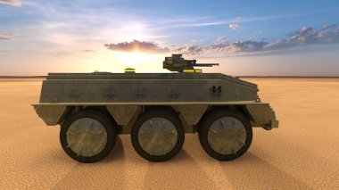 zırhlı araç 3d cg render