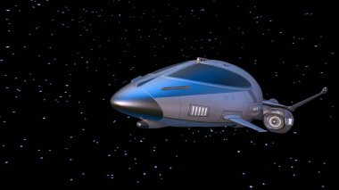 bir uzay gemisi 3d cg render