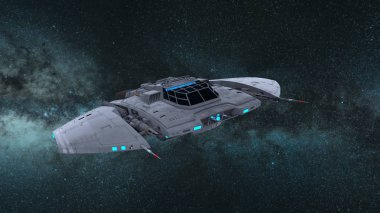 bir uzay gemisi 3d cg render