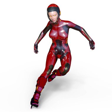 3d cg işleme süper bir kadın