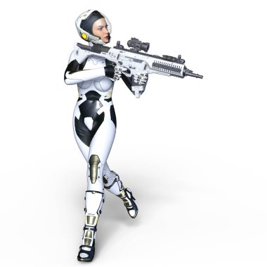 3d cg işleme süper bir kadın