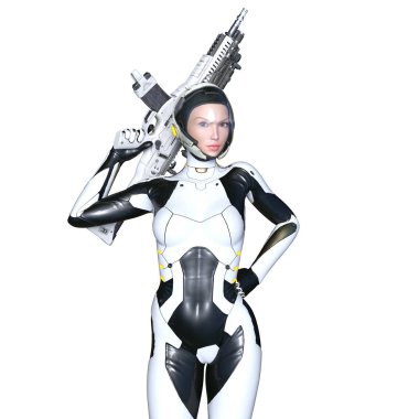 3d cg işleme süper bir kadın