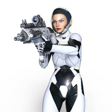 3d cg işleme süper bir kadın