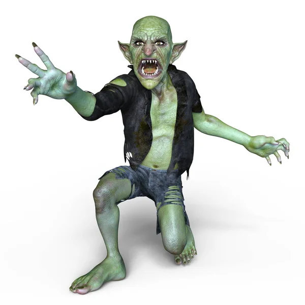 3D cg-rendering av en goblin — Stockfoto