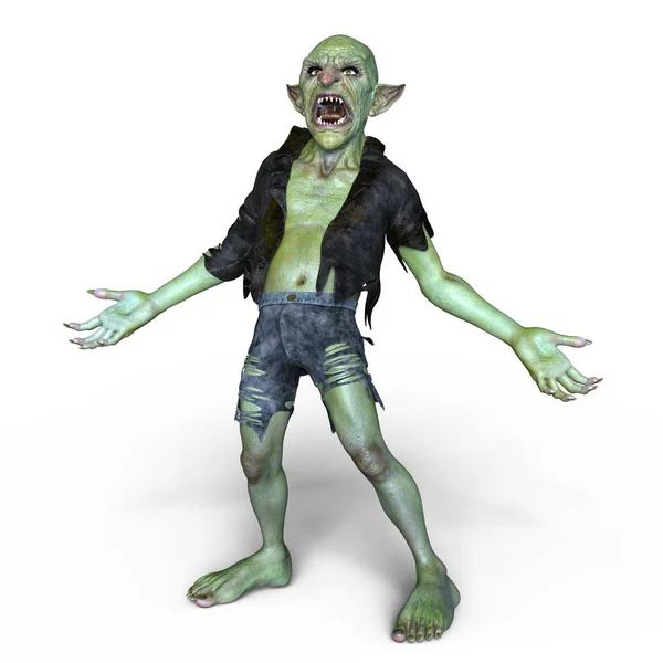 Rendering CG 3D di un goblin — Foto Stock