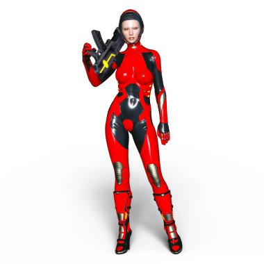 3d cg işleme süper bir kadın