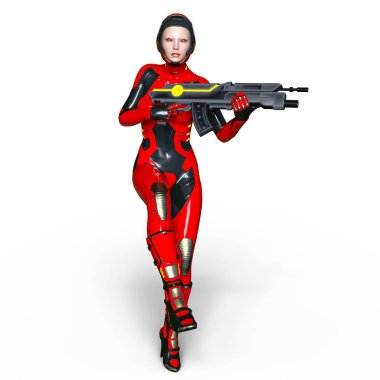 3d cg işleme süper bir kadın