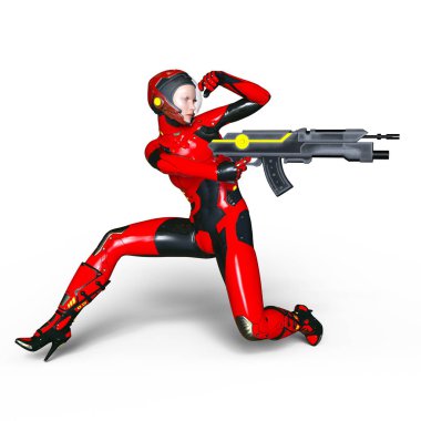 3d cg işleme süper bir kadın