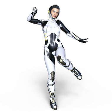 3d cg işleme süper bir kadın