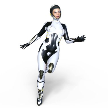 3d cg işleme süper bir kadın