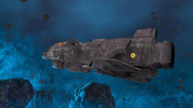 bir uzay gemisi 3d cg render