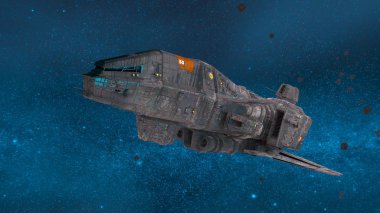 bir uzay gemisi 3d cg render