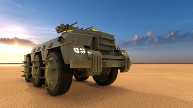 zırhlı araç 3d cg render