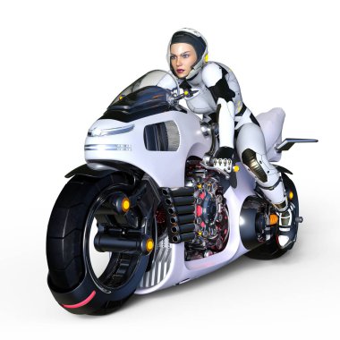 3d cg işleme bir süper kadın binici