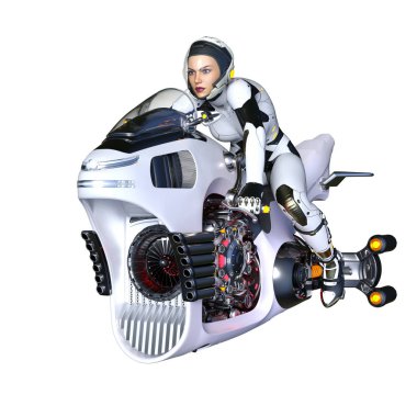 3d cg işleme bir süper kadın binici