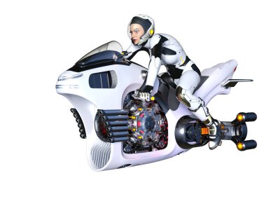 3d cg işleme bir süper kadın binici