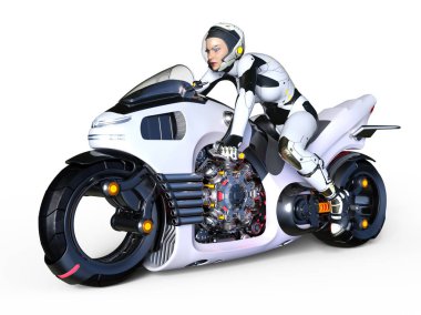 3d cg işleme bir süper kadın binici