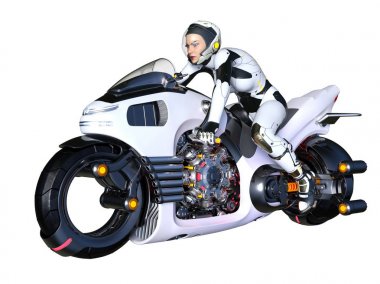 3d cg işleme bir süper kadın binici