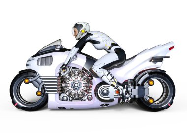 3d cg işleme bir süper kadın binici