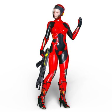 3d cg işleme süper bir kadın