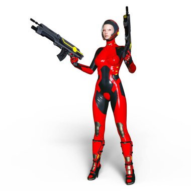 3d cg işleme süper bir kadın