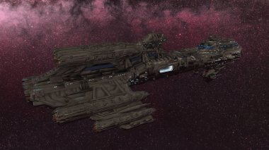 bir uzay gemisi 3d cg render