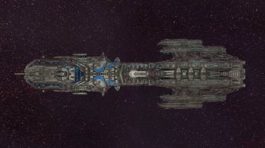 bir uzay gemisi 3d cg render