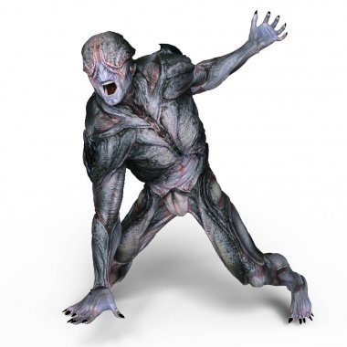 bir canavar 3d cg işleme