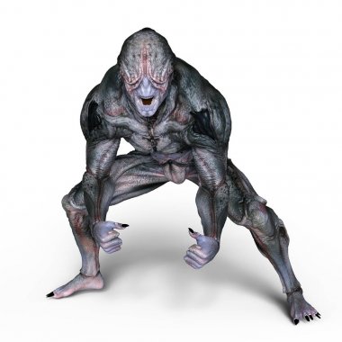 bir canavar 3d cg işleme