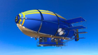 bir zeplin 3d cg render