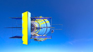 bir zeplin 3d cg render