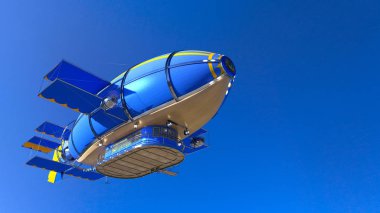 bir zeplin 3d cg render