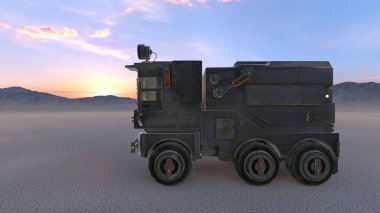 bir kamyonun 3d cg işleme