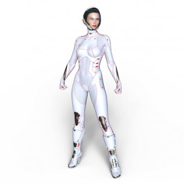 3d cg işleme süper bir kadın