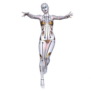 3d cg işleme bir kadın robot