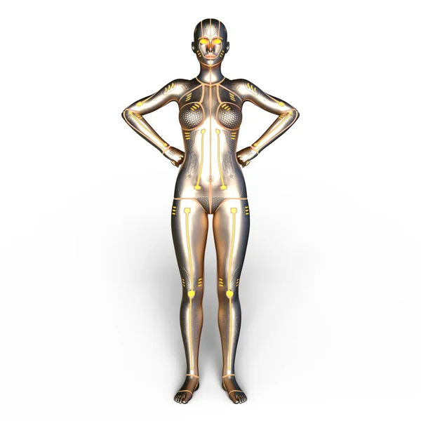 3D CG rendering of a female robot — Stock Photo, Image