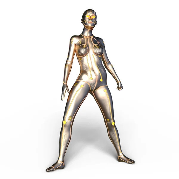 3D CG rendering of a female robot — Stock Photo, Image