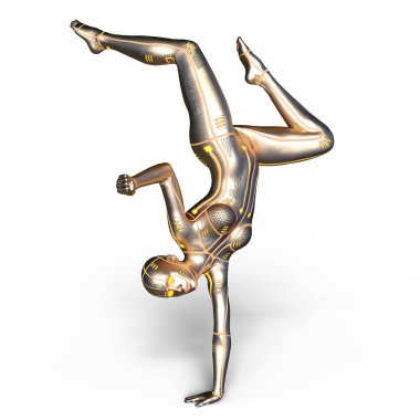 3d cg işleme bir kadın robot