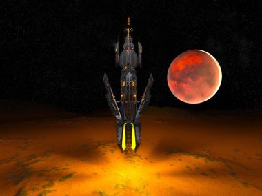 Uzay gemisi 3d cg render