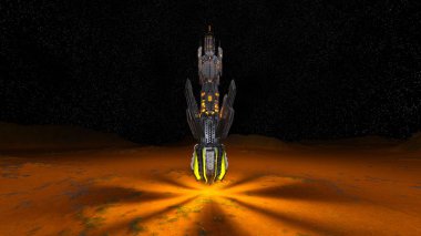 Uzay gemisi 3d cg render
