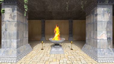 3D CG rendering of the passage clipart