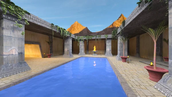 3D CG rendering of the patio — Stock Photo, Image