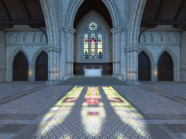 3d cg rendu de l'église — Photo