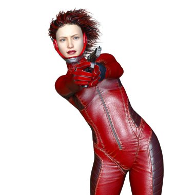 3d cg işleme süper bir kadın