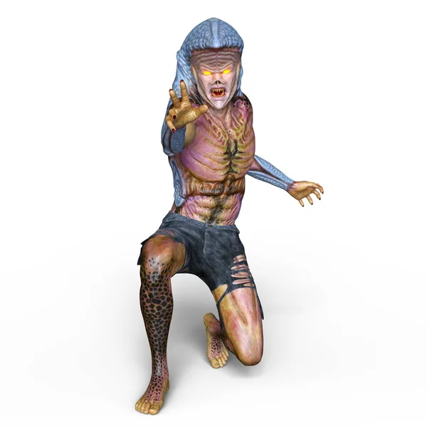 3D CG renderização de um homem cobra — Fotografia de Stock