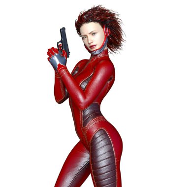 3d cg işleme süper bir kadın