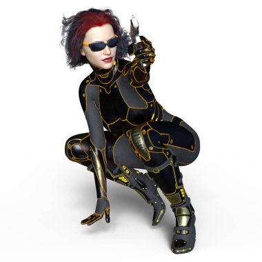 3d cg işleme süper bir kadın