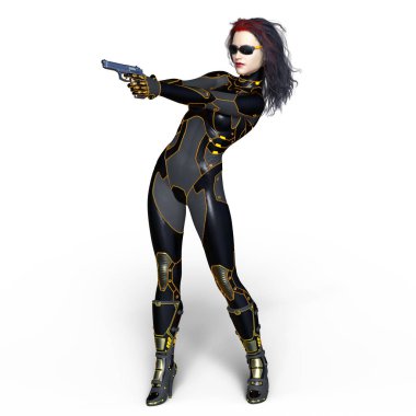 3d cg işleme süper bir kadın